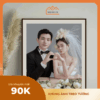 Khung ảnh treo tường trang trí viền vàng Hàn Quốc