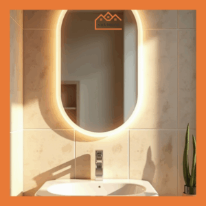 Gương nhà tắm có đèn LED cảm ứng chống mờ