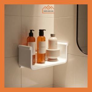 Kệ đựng đồ nhà tắm dán tường không khoan