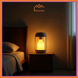 Đèn ngủ decor - Chất liệu gỗ tự nhiên và thủy tinh cao cấp